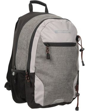 Mountain Warehouse 'Quest' Laptop Bag With Bottle Pocket Water Resistant Work Travel School Backpack - Grey