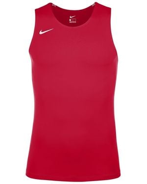 Nike Slim Fit Crew Neck Sleeveless Muscle Tank - Red