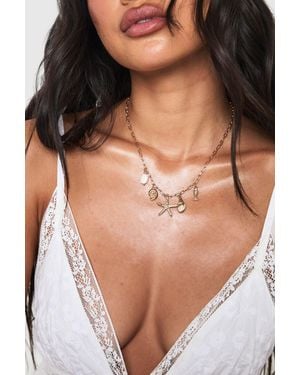 Boohoo Ocean Charm Necklace - Natural