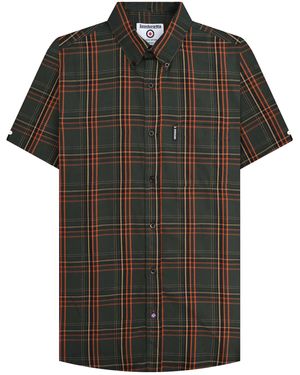 Lambretta Ss25 Checked Shirt (Khaki/ Cotton - Green
