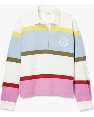 Joules Lara Slub Rugby Shirt Multi - Multicolour