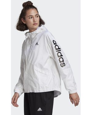adidas Essentials Oversize Logo Windbreaker - White