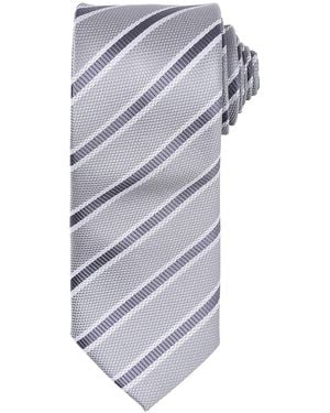 PREMIER Stripe Waffle Tie /Dark) - Grey