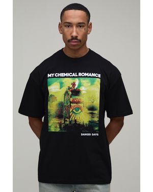 BoohooMAN Oversized My Chemical Romance License Print T-Shirt - Grey