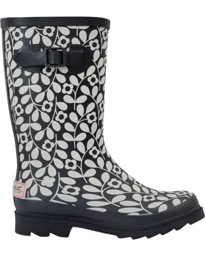 Regatta Ladies Orla Kiely Jasmine Flower Quarter Wellington Boots - Black