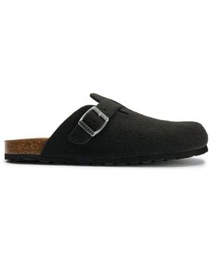 V.Gan Vegan Taro Comfort Recycled Felt Footbed Slippers - Black