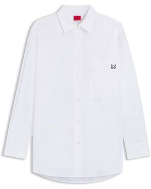 HUGO Oversized-Fit Blouse - White
