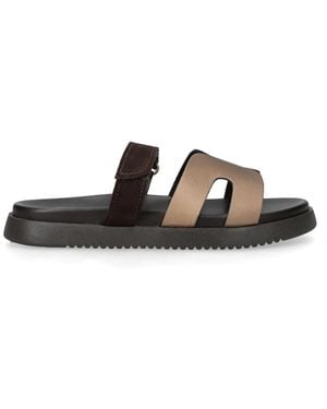 Steve Madden Suede Missile Sandals - Brown