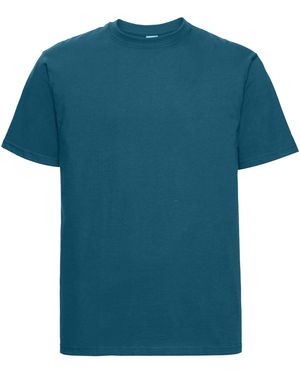Russell Europe Classic Heavyweight Ringspun Short Sleeve T-Shirt (Petrol) Cotton - Blue