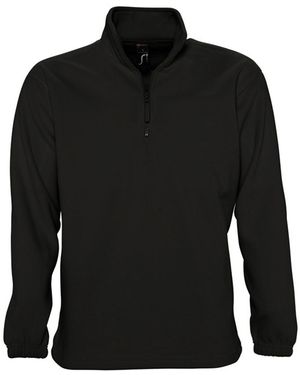 Sol's Ness Zip Neck Anti-Pill Fleece Top - Black