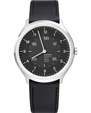 Mondaine Mh1-R2S20-Lb Helvetica Regular Smartwatch - Black