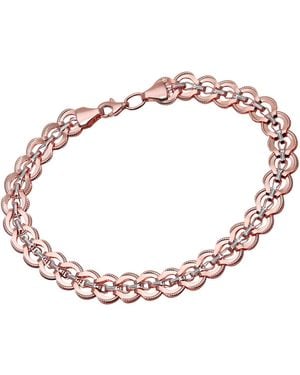 DIAMANT L'ÉTERNEL 9ct Rosé- En Witgouden Lusschakelarmband Met Een Lengte Van 19 Cm - Roze