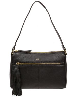 Pure Luxuries 'Isabella' Nappa Leather Grab Bag - Black