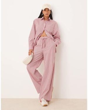 Glamorous Pull On Poplin Trousers - Pink