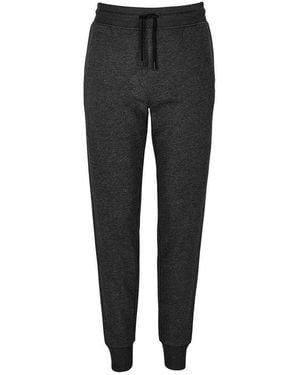 Sol's Adult Jumbo Organic Slim Jogging Bottoms Marl) - Black