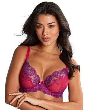 Panache Ana Non Padded Plunge Bra - Purple
