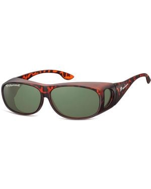 Montana Rectangle Fit Over Tortoise G-15 Polarized Fo2 - Brown