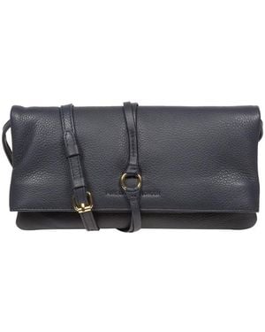 Pure Luxuries 'Selene' Nappa Leather Cross Body Clutch Bag - Grey