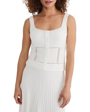Phase Eight Clara Knit Co-Ord Vest - White