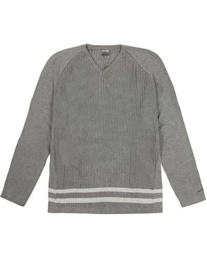 Nike Vintage Tennis V-Neck Knit Jumper - Grey