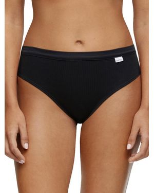 Chantelle Cotton Comfort Hi Cut Brief - Black