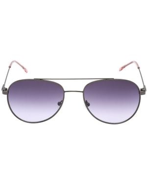 Calvin Klein Gradient Lens Gunmetal Dark Sunglasses - Purple