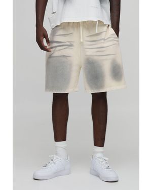 BoohooMAN Regular Fit Spray Washed Jersey Short - Multicolour