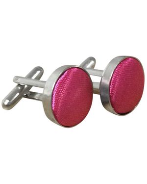 Sock Snob Elegant Satin Stainless Steel Cufflinks - Black