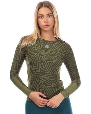 Skins Series-3 Long Sleeve Top - Green