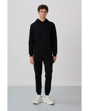 TOMMY LIFE Hooded Sweatshirt And Trousers Set - Black