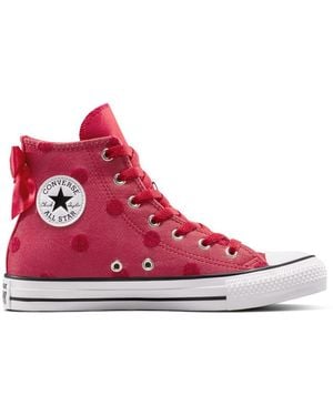 Converse Chuck Taylor All Star Bow Canvas Trainers - Pink
