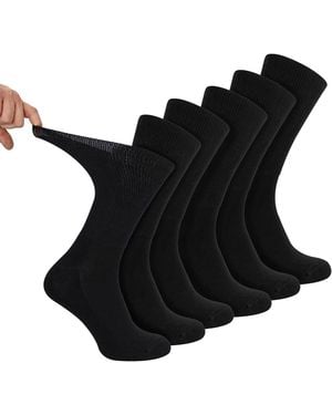 Dr.Socks 6 Pack Diabetic Sport Socks - Black