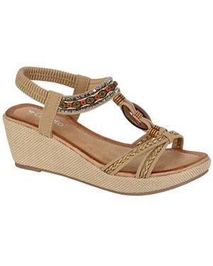 Cipriata Gioela Slingback Sandals - Metallic
