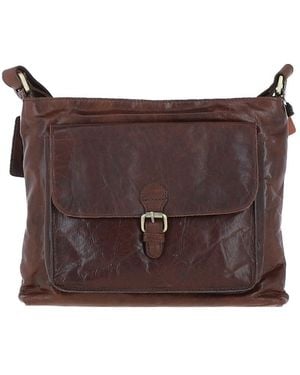 Ashwood Leather Real Vintage Medium Shoulder Bag - Purple