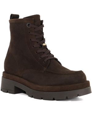 Dune Pennington Suede Chunky Lace Up Boots - Brown