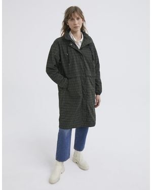 IKKS Long Army Printed Parka - Black