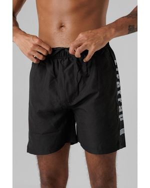 Firetrap Regular Fit Swim Shorts With Elasticated Drawstring Waist - Black