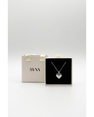 SVNX Heart Pendant Necklace - Black