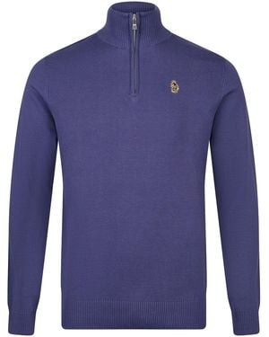 Luke 1977 Pretender Funnel Neck Knitted Jumper - Blue