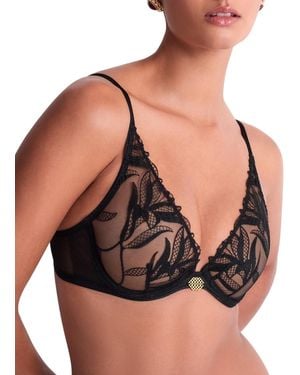 Aubade Sweet Euphoria Triangle Plunge Bra - Black