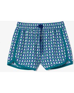 Lacoste Graphic Motif Draped Shorts - Blue