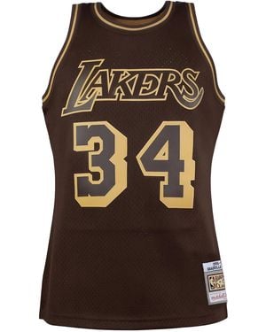 Mitchell & Ness Nba Los Angeles Lakers 34 O'Neal Swingman Jersey - Brown