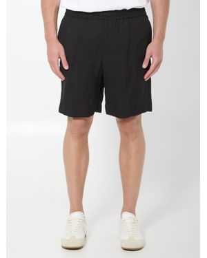 Ami Paris Shorts Met Rekbare Taille - Zwart