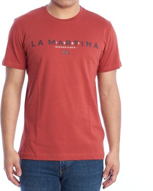 La Martina Ymr005-Js206 Regular Fit Short Sleeve T-Shirt - Red