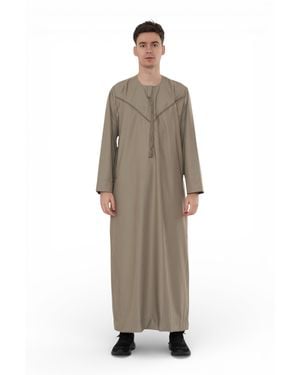 Thobez Eid Moroccan Thobe Robe Djellaba Ramadan Eid Jubba- Hm10 - Natural