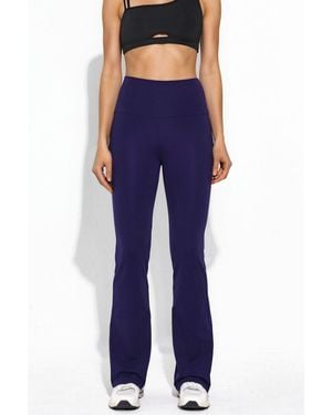 Hiccup High Waist Comfortlux Flare Trousers - Blue