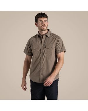 Craghoppers Expert Kiwi Short-Sleeved Shirt (Pebble) - Grey
