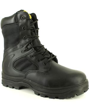 Tradesafe New /Gents/ Drill Steel Toe Cap Safety Boots Imitation Leather - Black