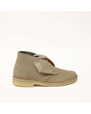 Clarks Elegant Shoes Desert Boot Leather - Natural