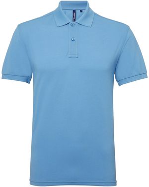 Asquith & Fox Short Sleeve Performance Blend Polo Shirt (Cornflower) - Blue